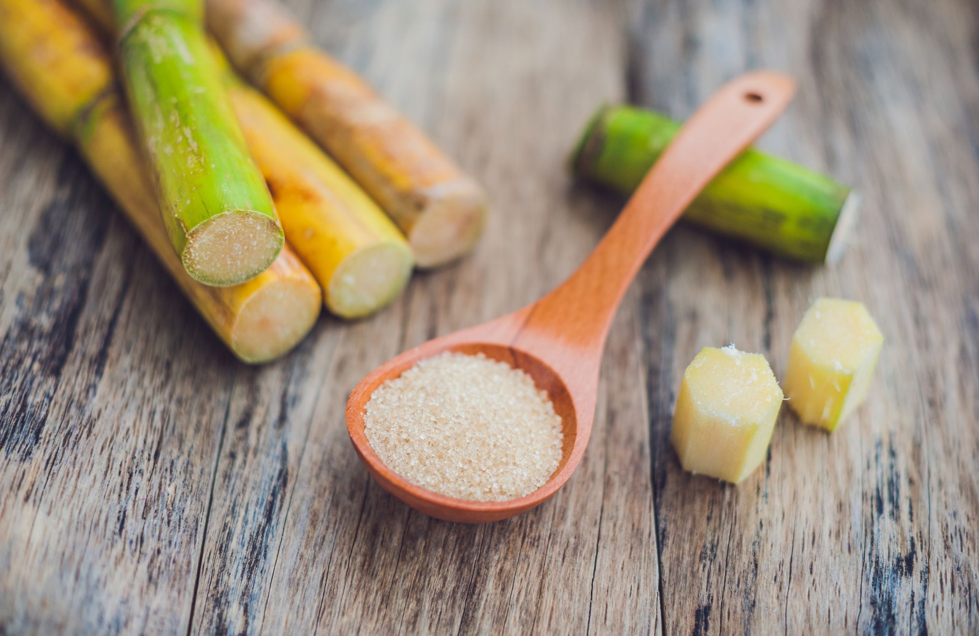 Raw sugar sugar cane
