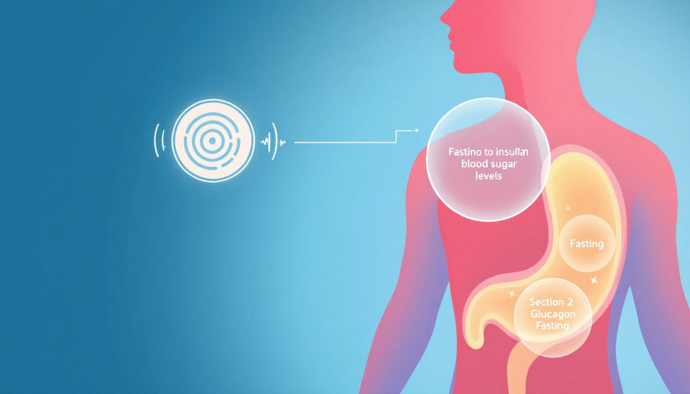 A visual representation of fasting and its effects on blood sugar levels.